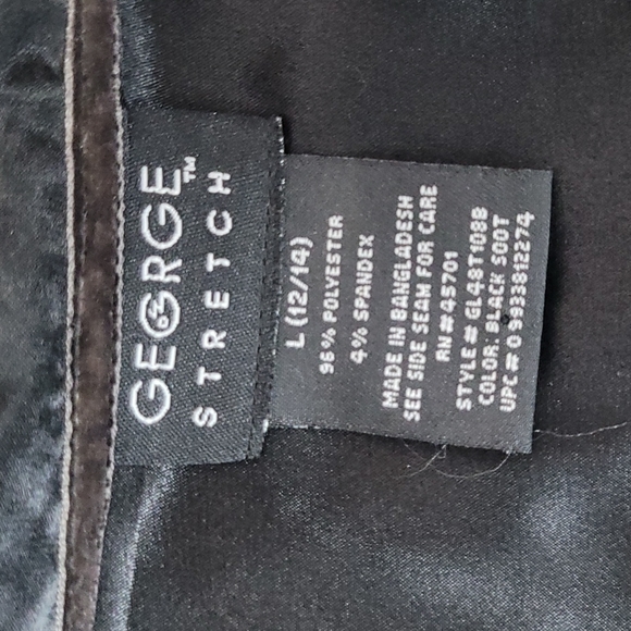 George Stretch Black button up blouse Gemstone buttons on cuffs - Picture 6 of 7